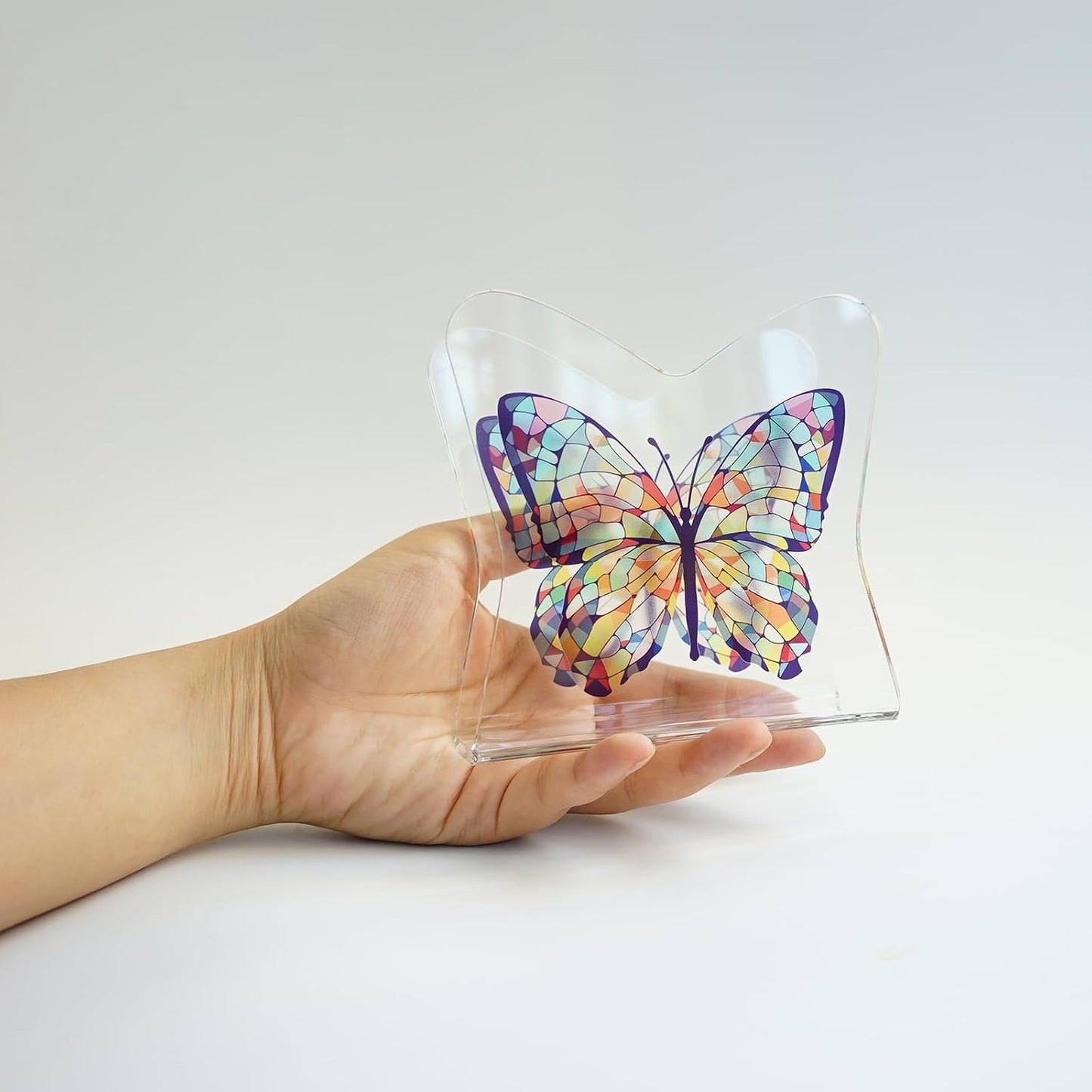Acrylic Crystal Decorative Butterfly Tabletop Napkin Holder / Butterfly B / Transparent