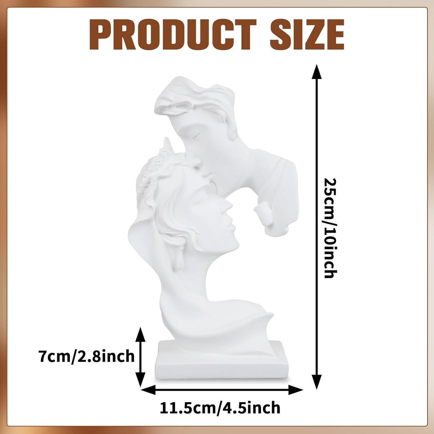 Abstract Art Couple Figurine / Couples Kiss