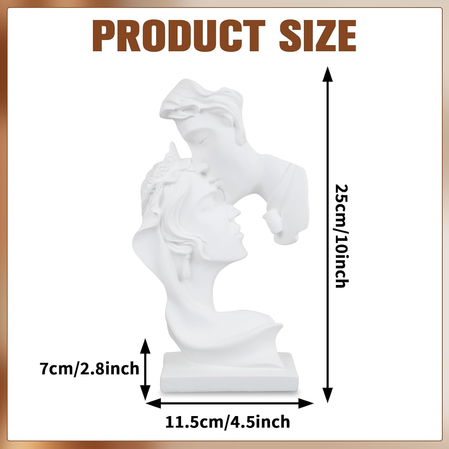 Abstract Art Couple Figurine / Couples Kiss