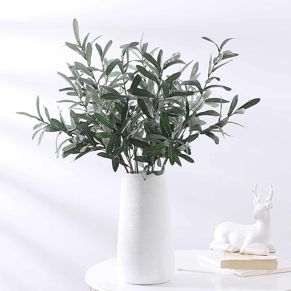 Olive Branches for Vases Faux Olive Branch Fake Tree Branches Stems for Vase / Set of 5