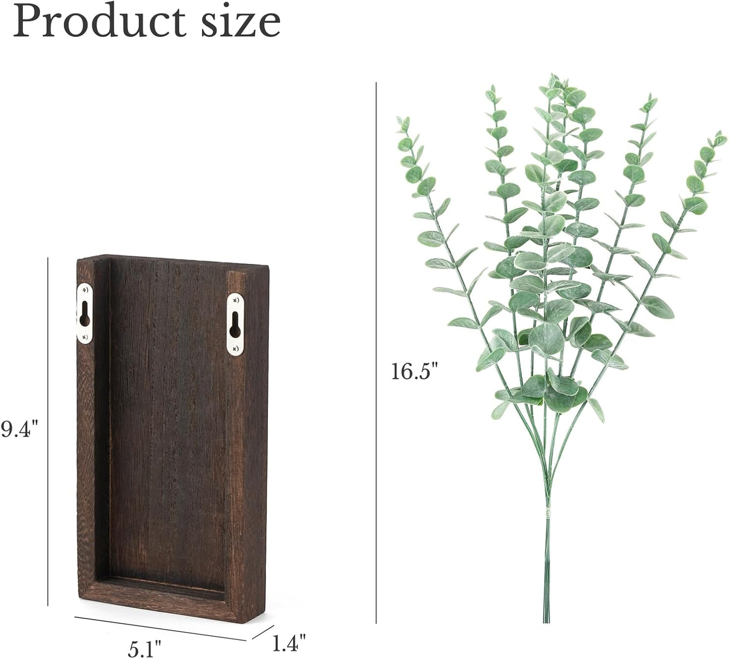 Wood Wall Planter Vase / Brown / Medium / Set of 2