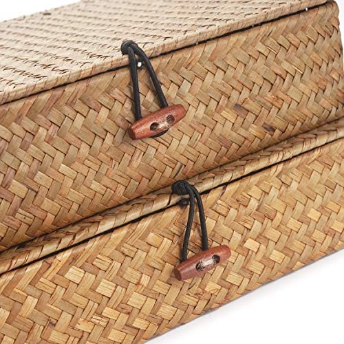 Seagrass Storage Basket Box / Natural / Set of 2