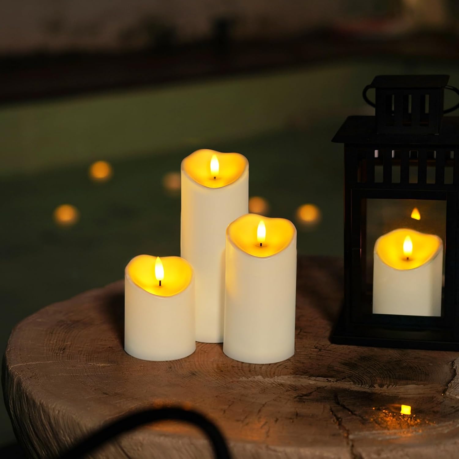 Homemory Flameless Candles with Timer and Remote Control, Battery Operated LED Candles, Realistic Fake Plastic Candles