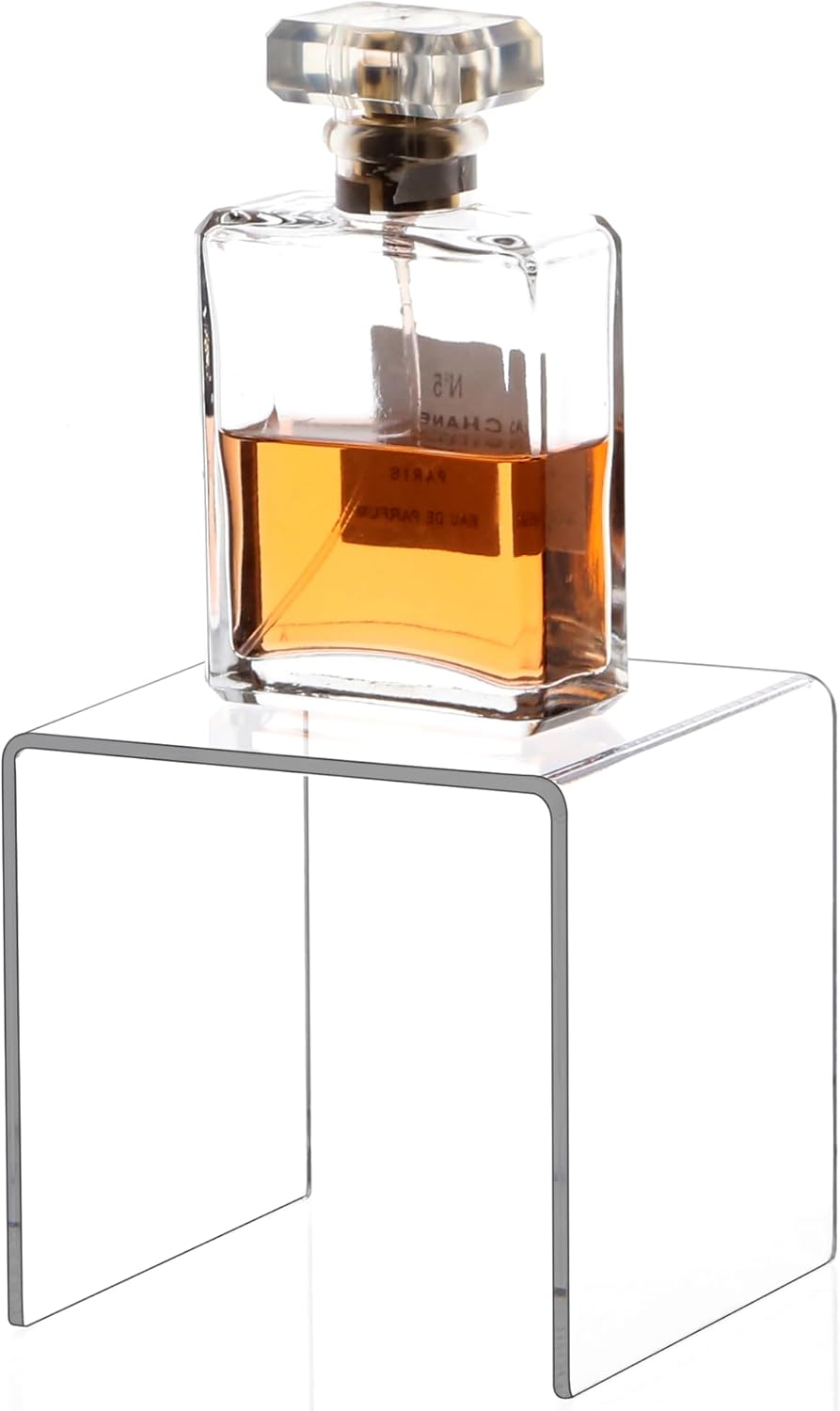 Display Stand / ® 8 PC 4'' Acrylic Risers / 4 x 4 x 4 / Clear