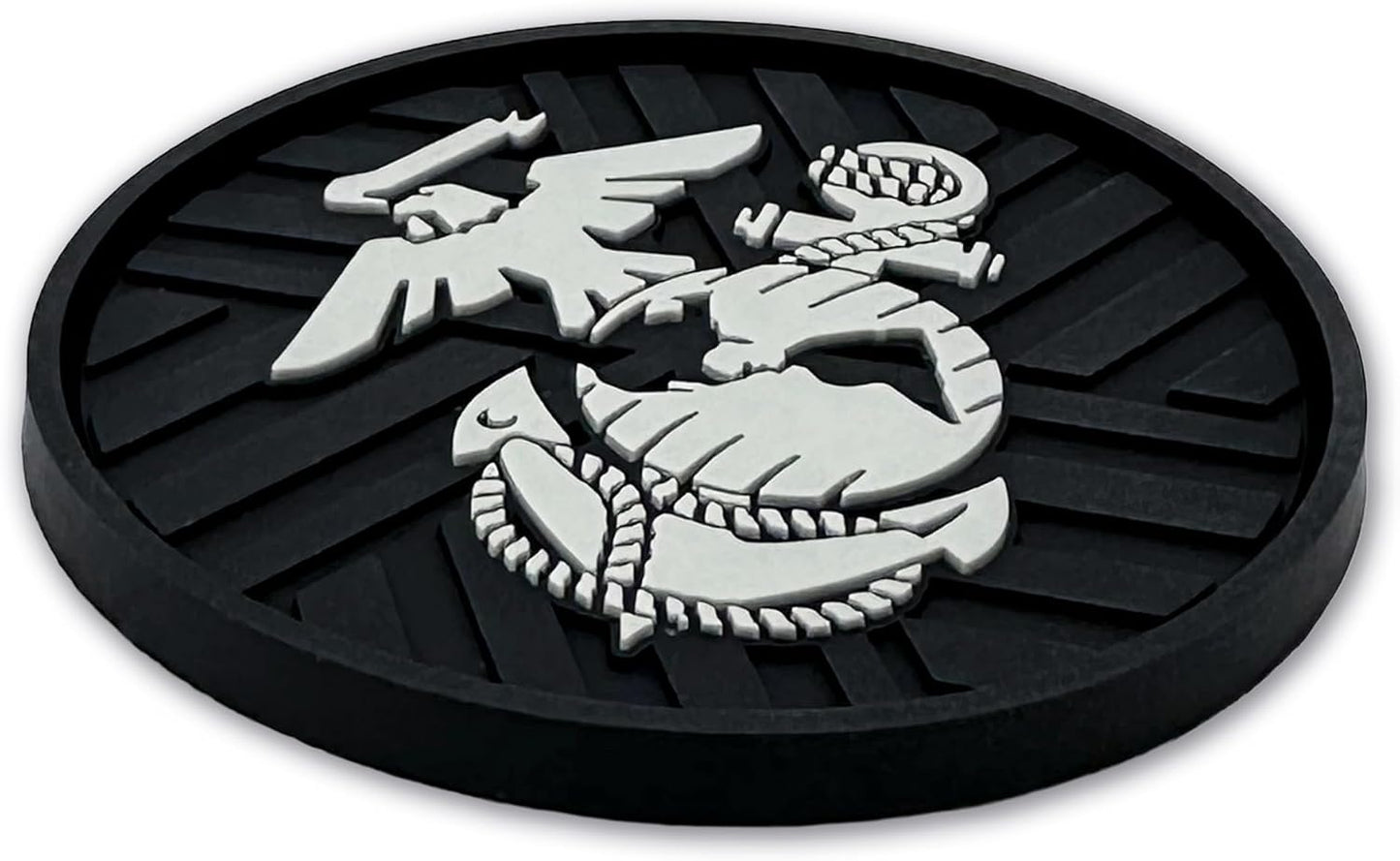 Officially Licensed US Corps Insignia Textured 3D Automotive Religious Silicone Coasters / Marine