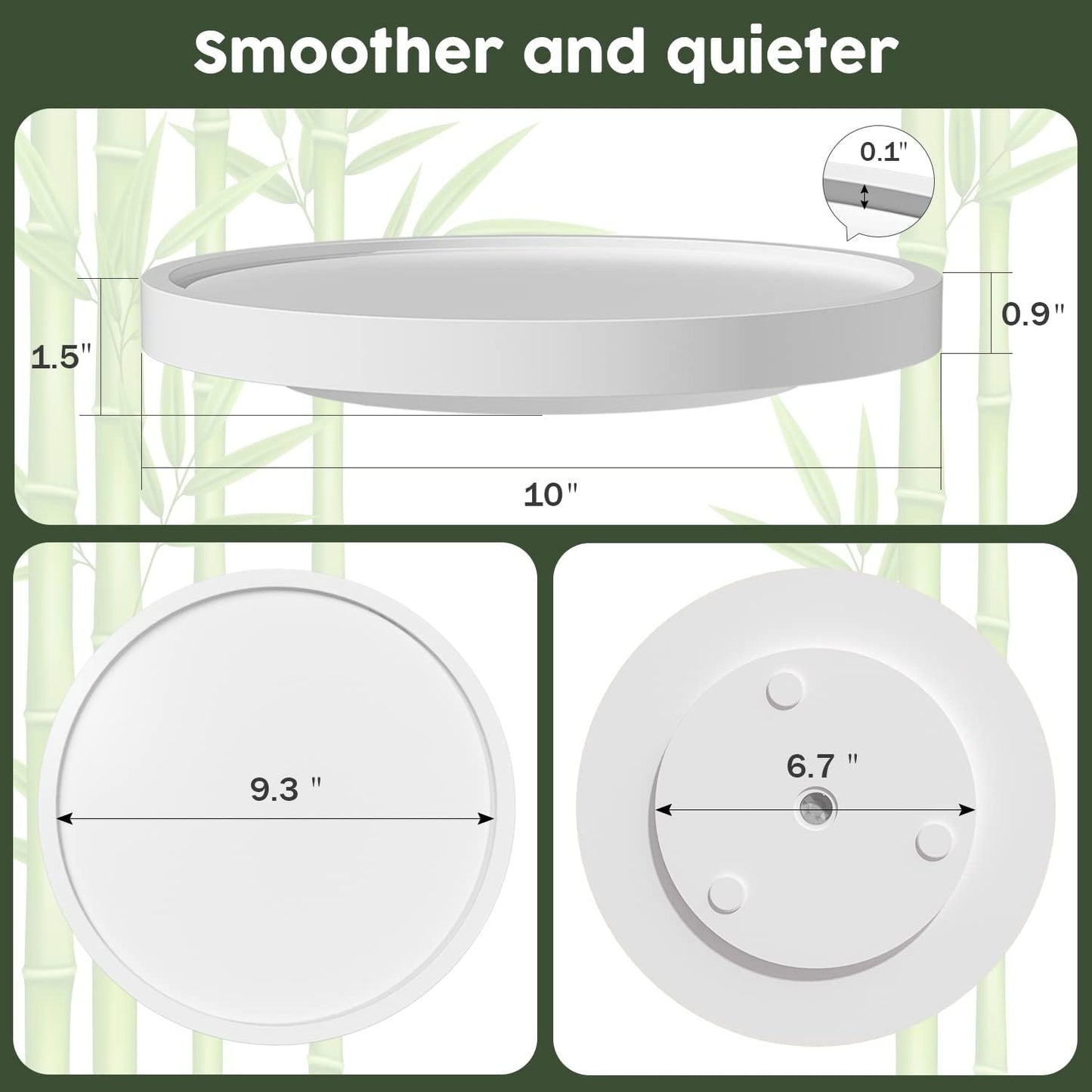 Bamboo Kitchen Sink Countertop Organizer for Keep Glass / White / 10 x 10 x 1.5