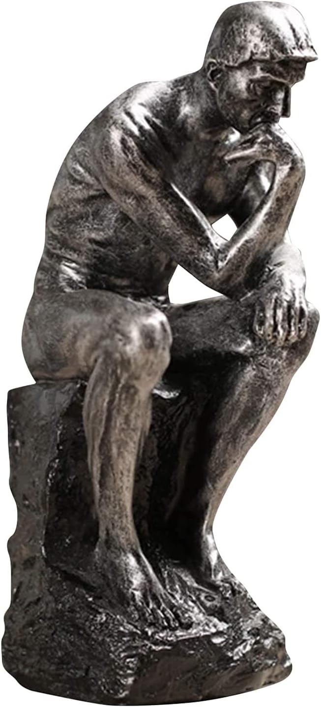 Thinker Figurine Vintage Style Thinker Statues Thinking Man Figurines Desktop Sculpture