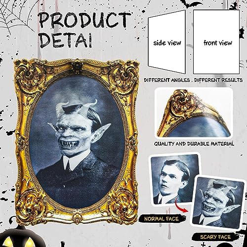 ECGER Halloween Decorations Indoor, Haunted Scary Changing Face Pictures
