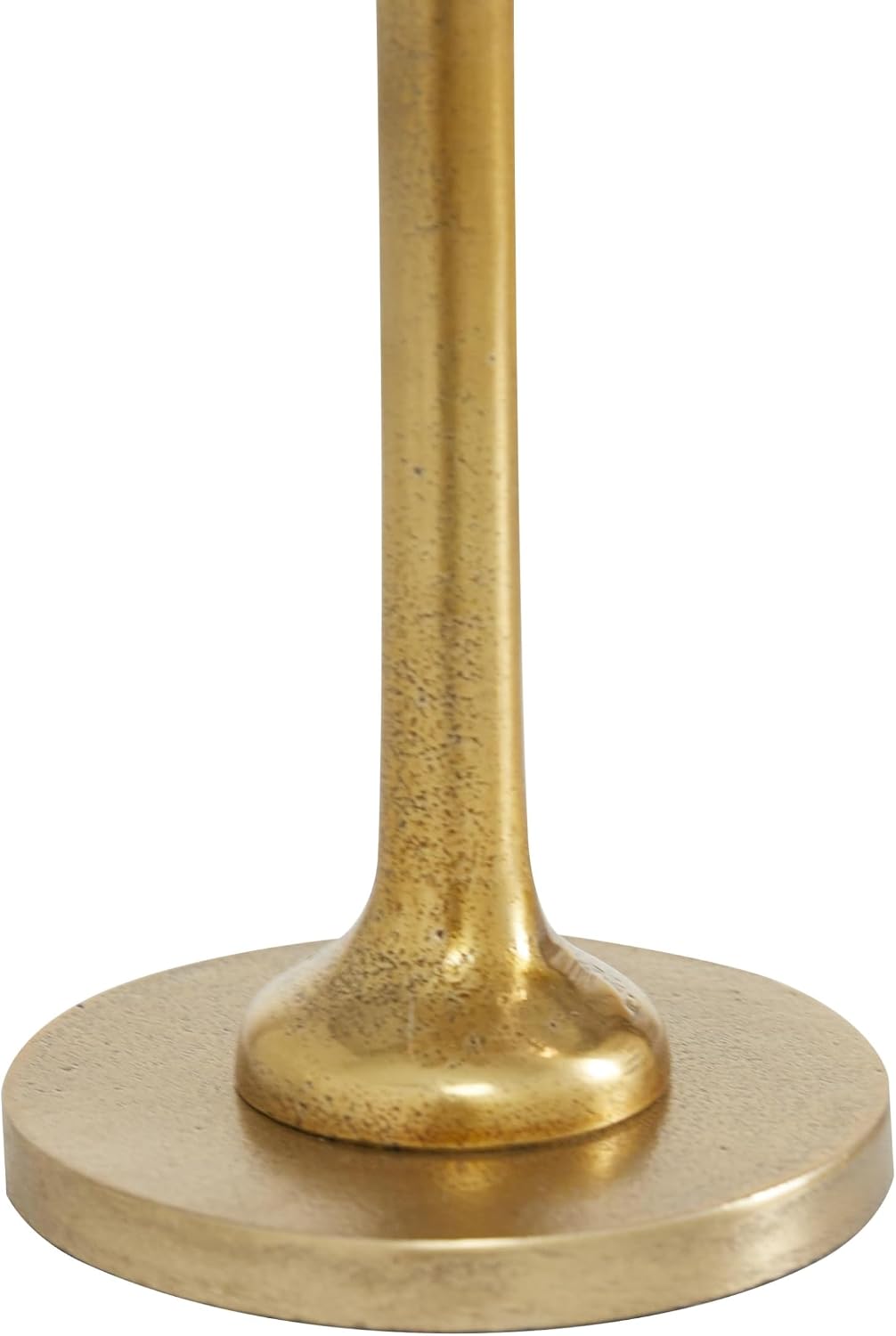 Deco 79 Aluminum Metal Decorative Candle Holder Palm Tree Candle Stand, Set of 3 Candlestick Holder 6", 8", 10"H, Gold