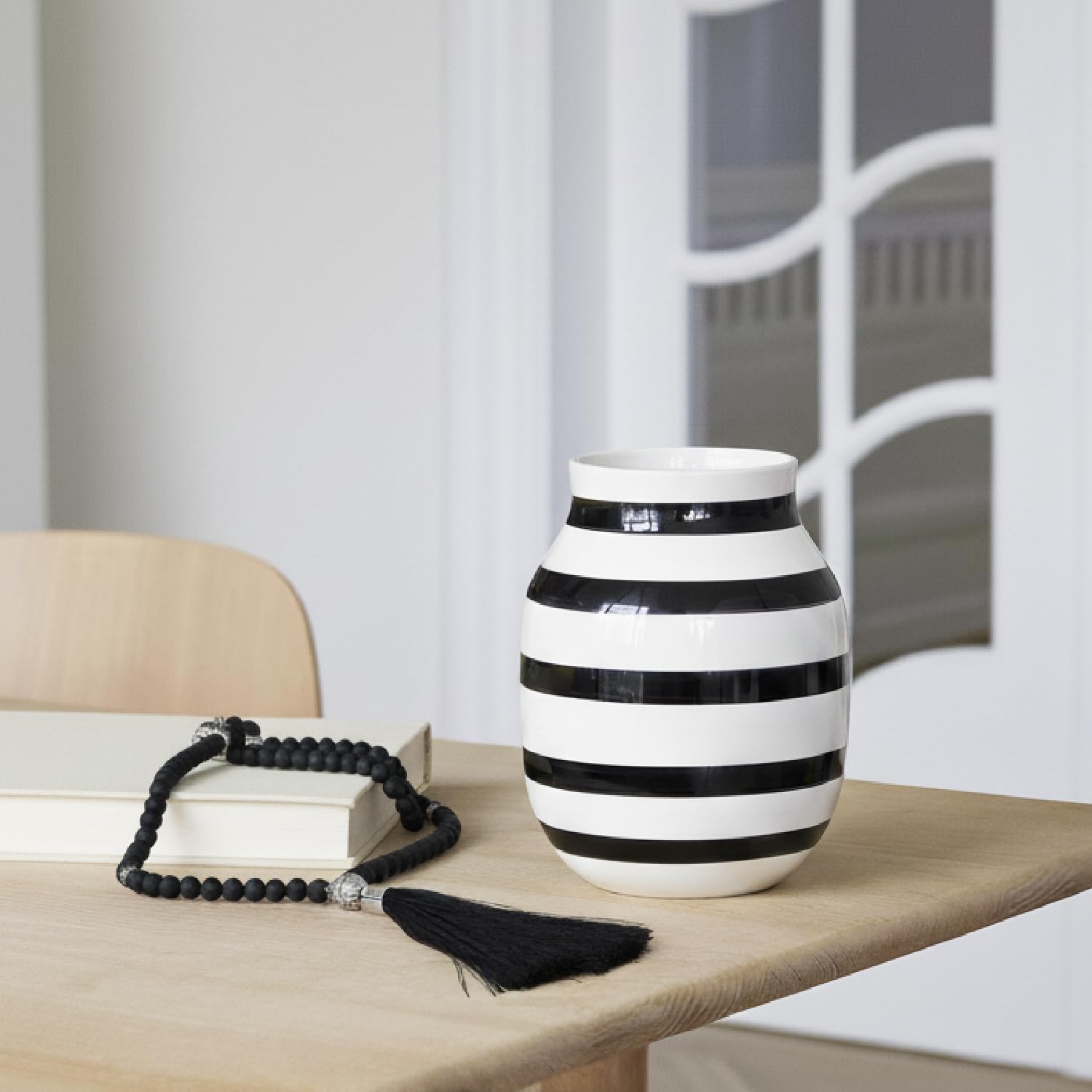 Kahler Omaggio Vase / H20 Cm / Black / 7.9 Inch
