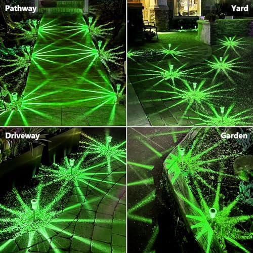 Halloween Solar Lights Outdoor 10 Pack LED Green Halloween Decor