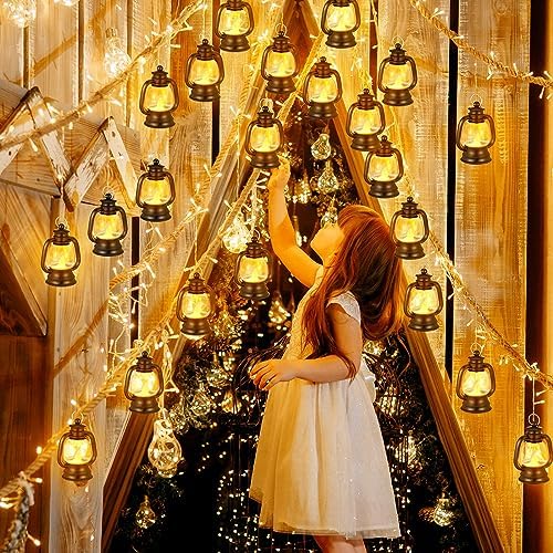 Ferraycle 48 Pcs Mini Lanterns Bulk 4 Inch Black Lamp Table Centerpieces