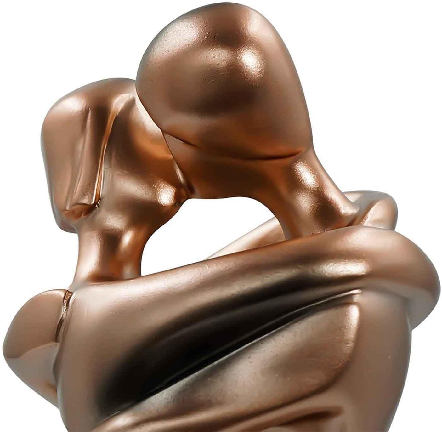 Modern Decor Romantic Lovers Embrace Statue Abstract Sculpture Wedding