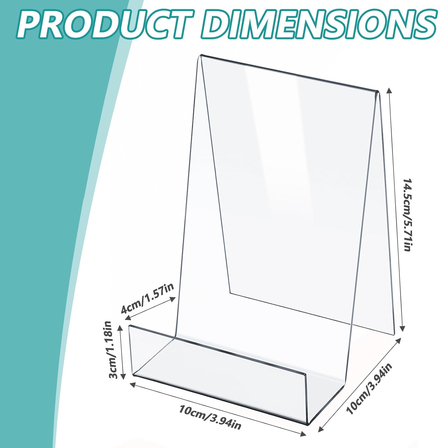 Acrylic Book Display Stand Tablet Holder Easel Holder for Displaying / Clear / 5.7 x 4 / Set of 12