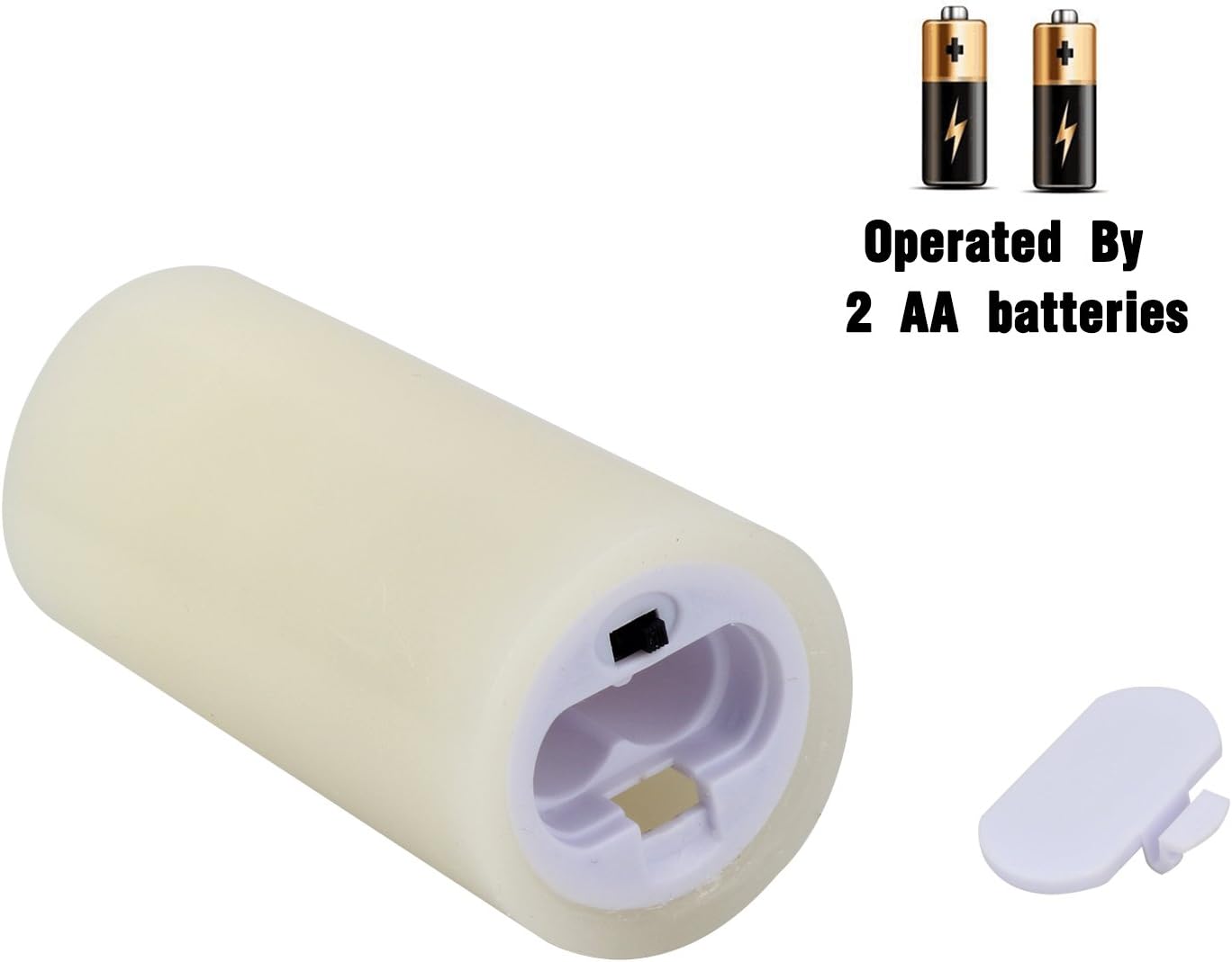 Vickiss Flameless Candles Battery Operated Candles 4" 5" 6" 7" 8" 9" Set of 9 Ivory Real Wax Pillar LED Candles with