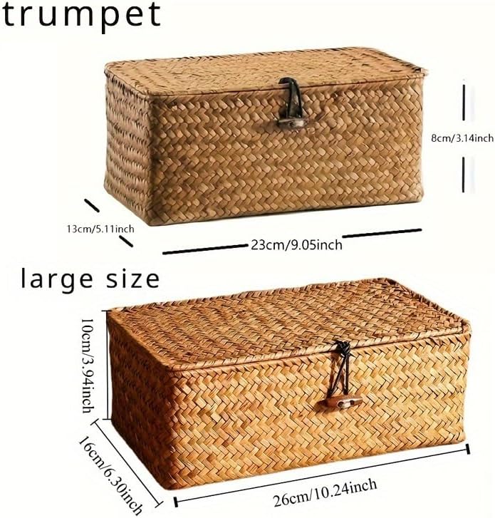 Desktop Organizer / Handwoven Storage Basket / Tan / 10inch