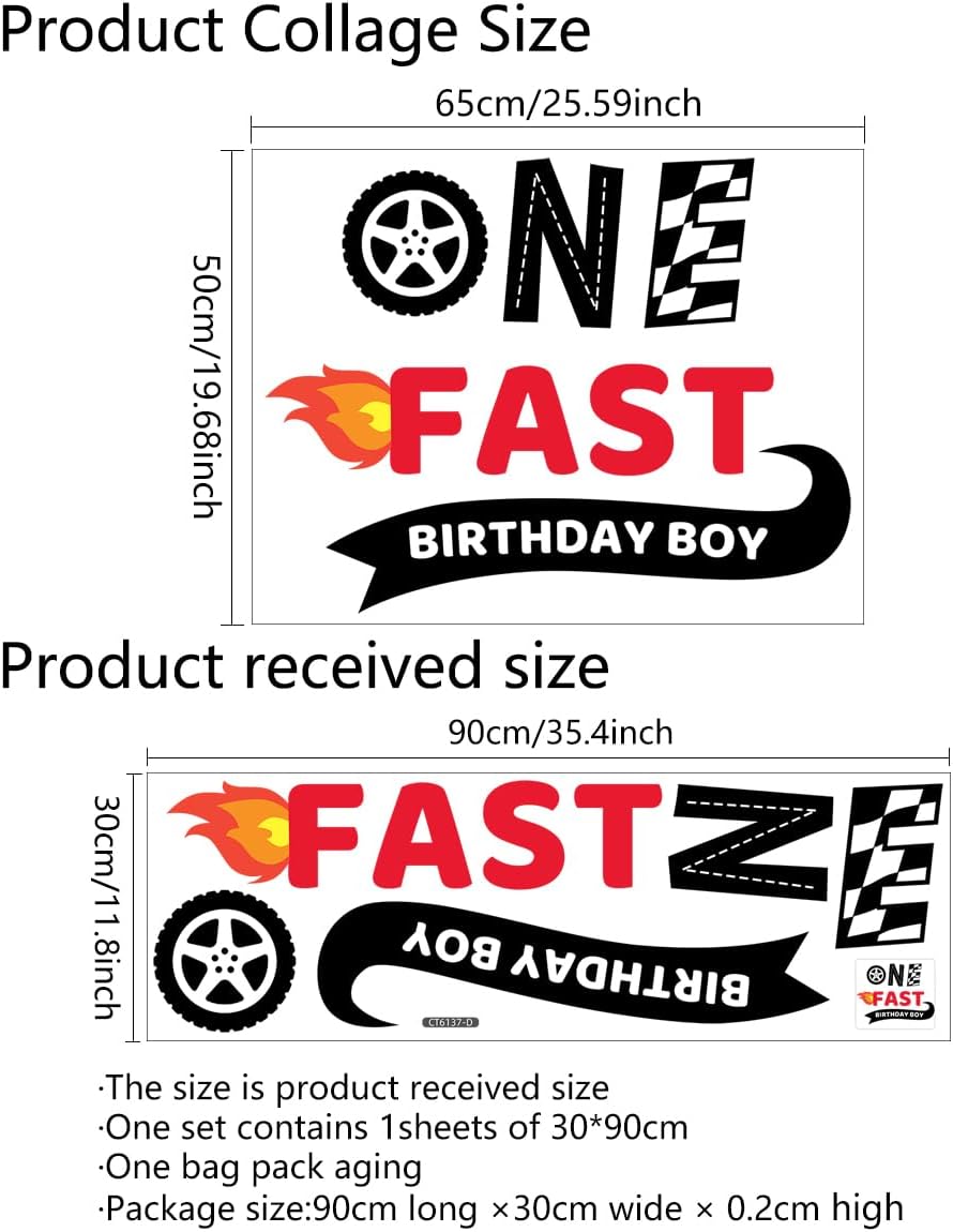 Fast One Party Decal Sign