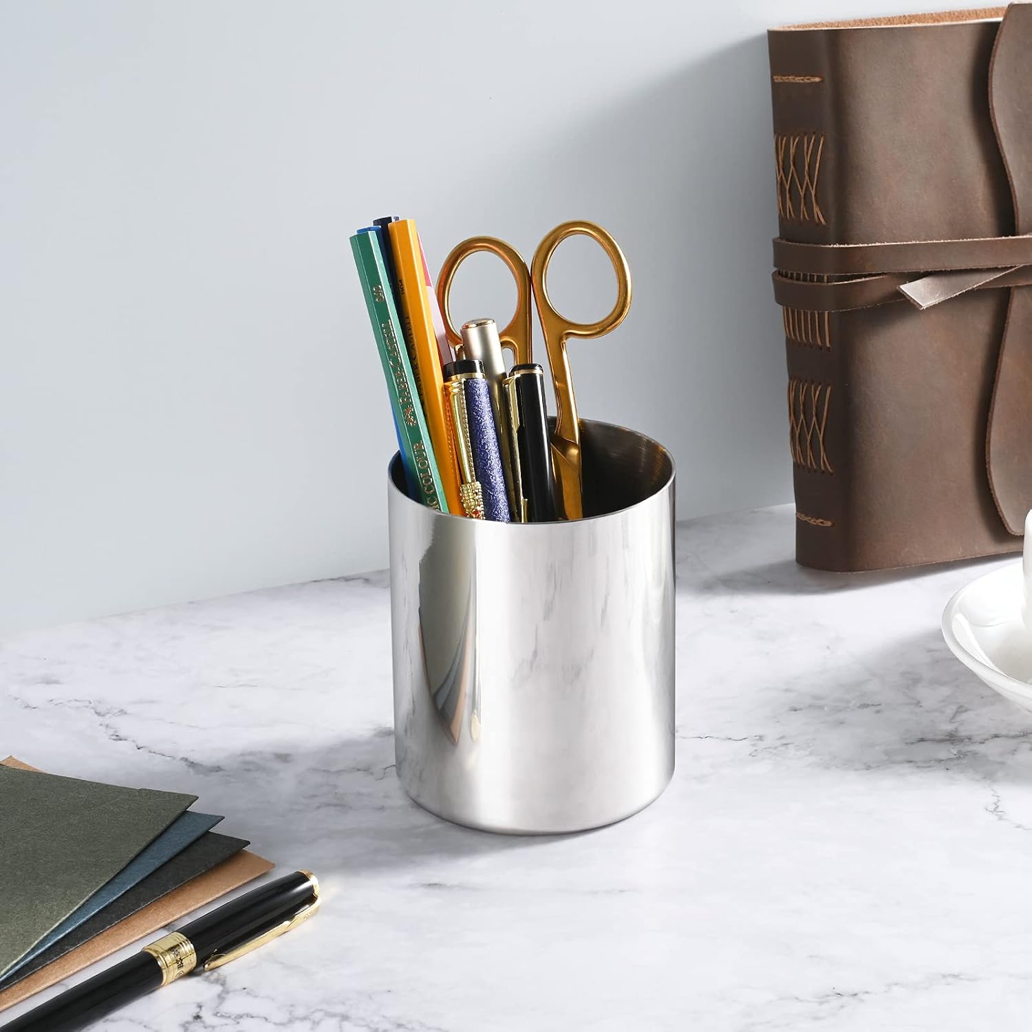 Minimalist Mini Metal Vase / Silver