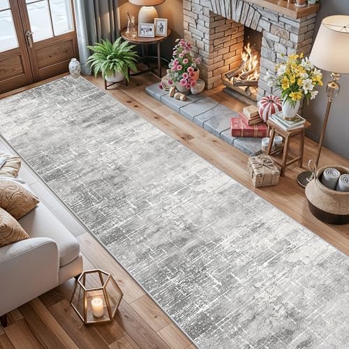2'6x14 Abstract Kitchen Area Rugs: Farmhouse Washable Non-Slip Long Hallway Rug Soft Stain-Resistant Entryway Bathroom