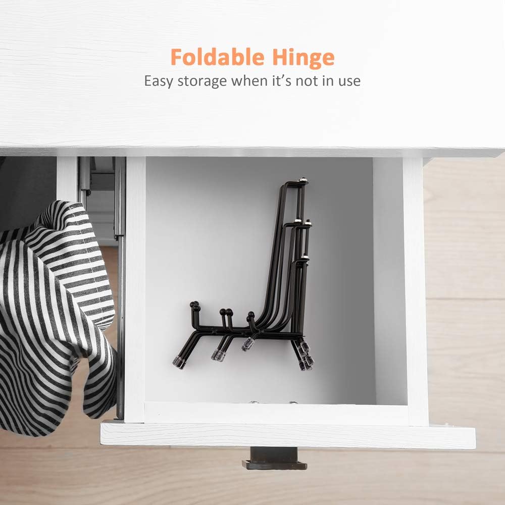 4 6 Plate Holder Display Stands / Iron / Black / 8 Inch / Set of 6
