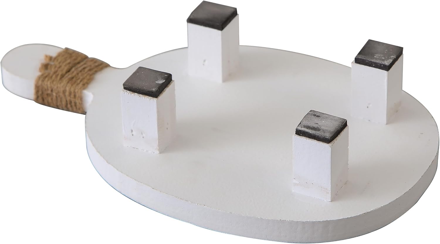 Wood Pedestal Stand / White