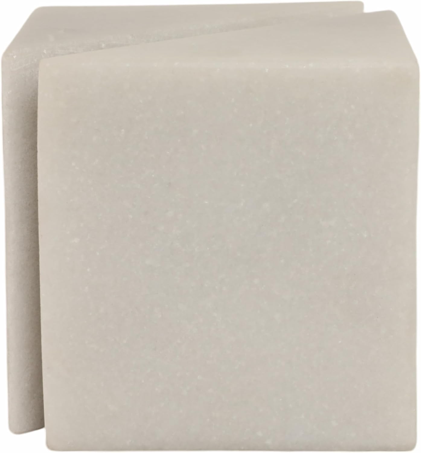 Marble Sculpture Cube / White / 4.0" H