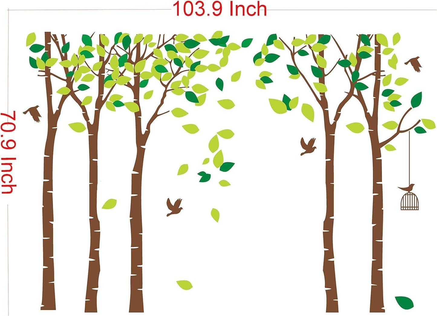 Giant Jungle Tree Wall Decal Tree Wall Sticker Removable Vinyl Sticker Mural Art Room Nursery