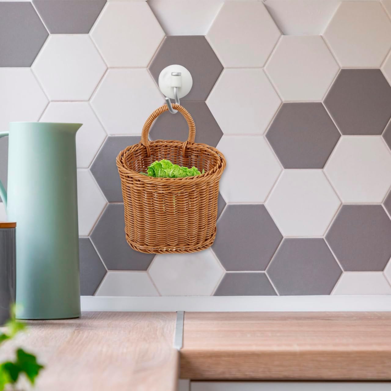 Woven Imitation Rattan Storage Basket