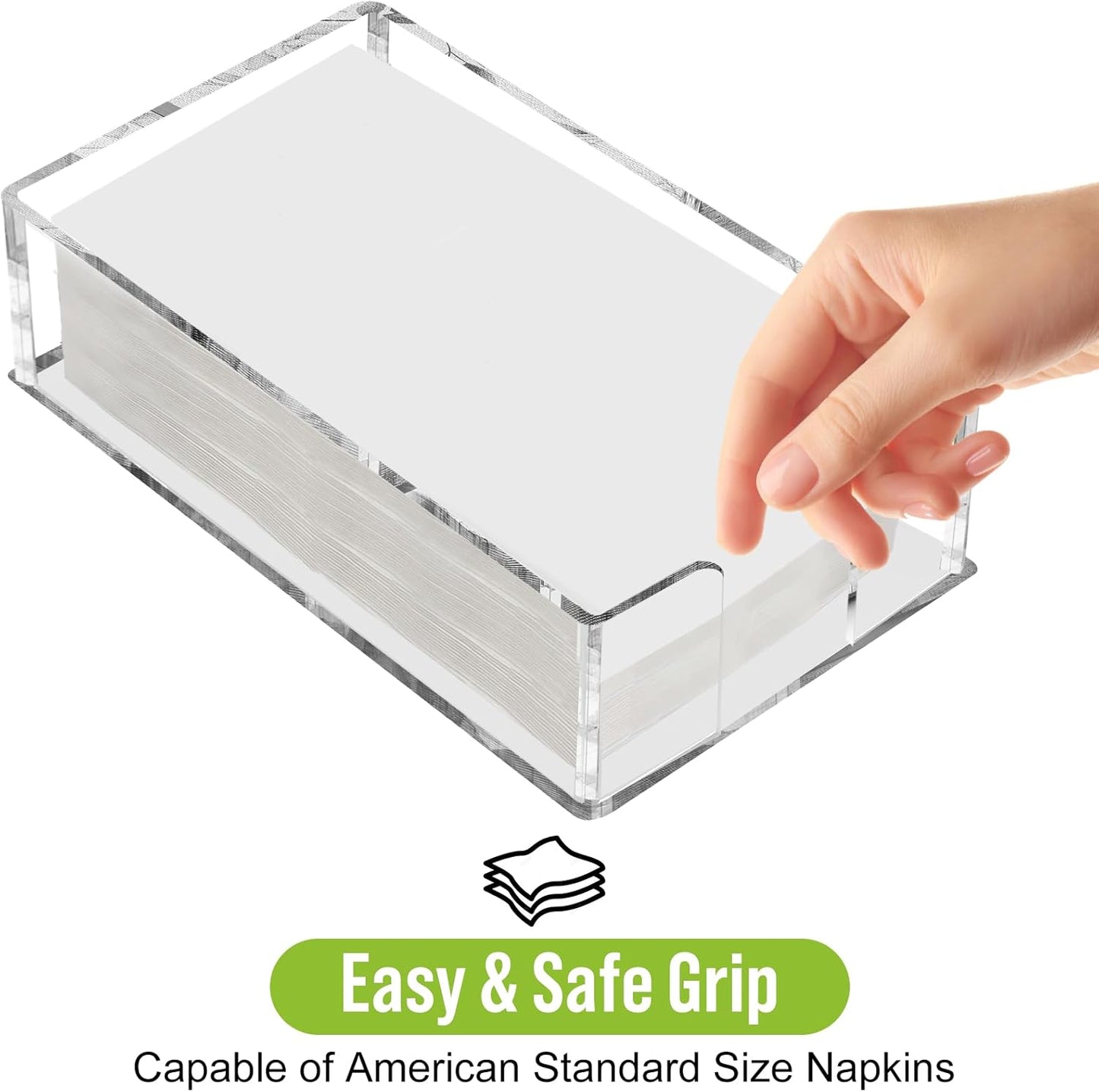Acrylic Guest Towel Napkin Holder / Clear