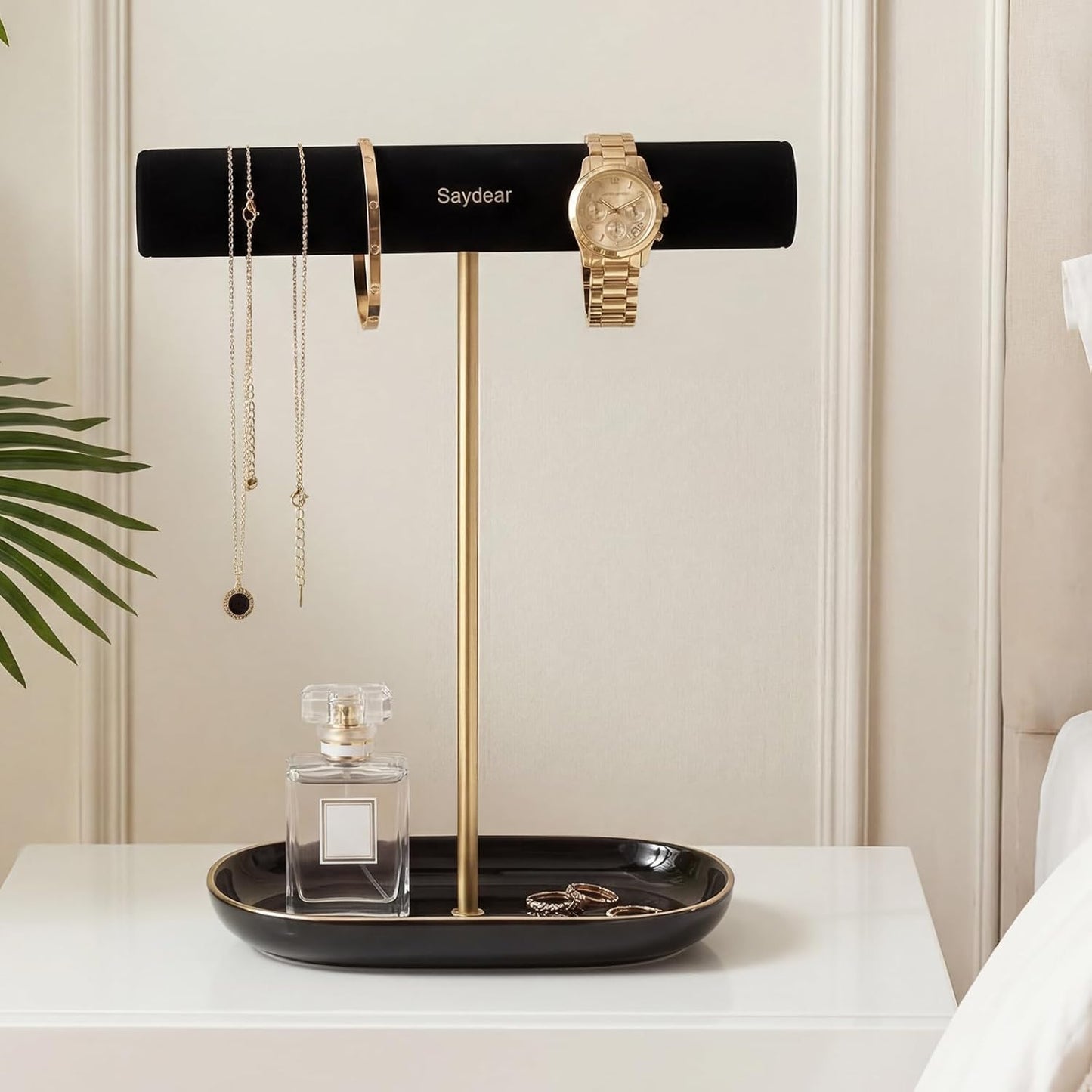 Ceramic Ring Dish Tray / Velvet Black