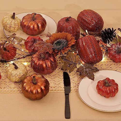 Artgar Pumpkin Decor, 8 PCS Halloween Pumpkin
