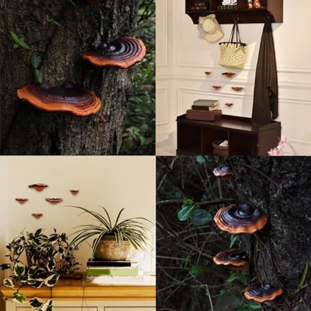 Mushroom Shelf Wall Decor Small Wall Shelf Corner Wall Decor Resin / Set of 5