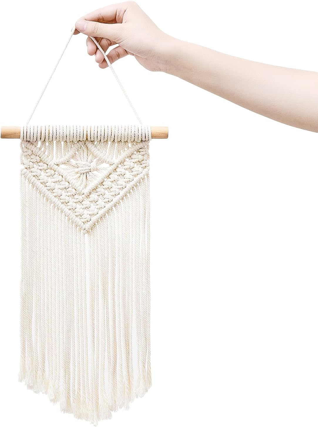 Small Macrame Wall Hanging Boho Art Woven Wall Decor Home Chic Decoration / Set of 3