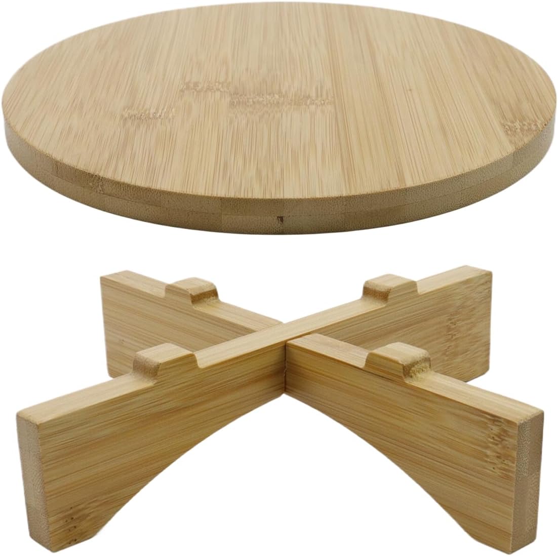7.6" Solid Wood Small Plant Stand Round Plant Riser Short Plant Stand Indoor / 7.6inch/193mm