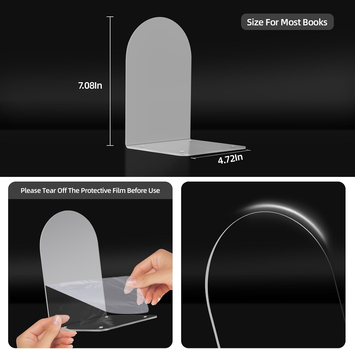 Book Ends / Clear / Set of 8