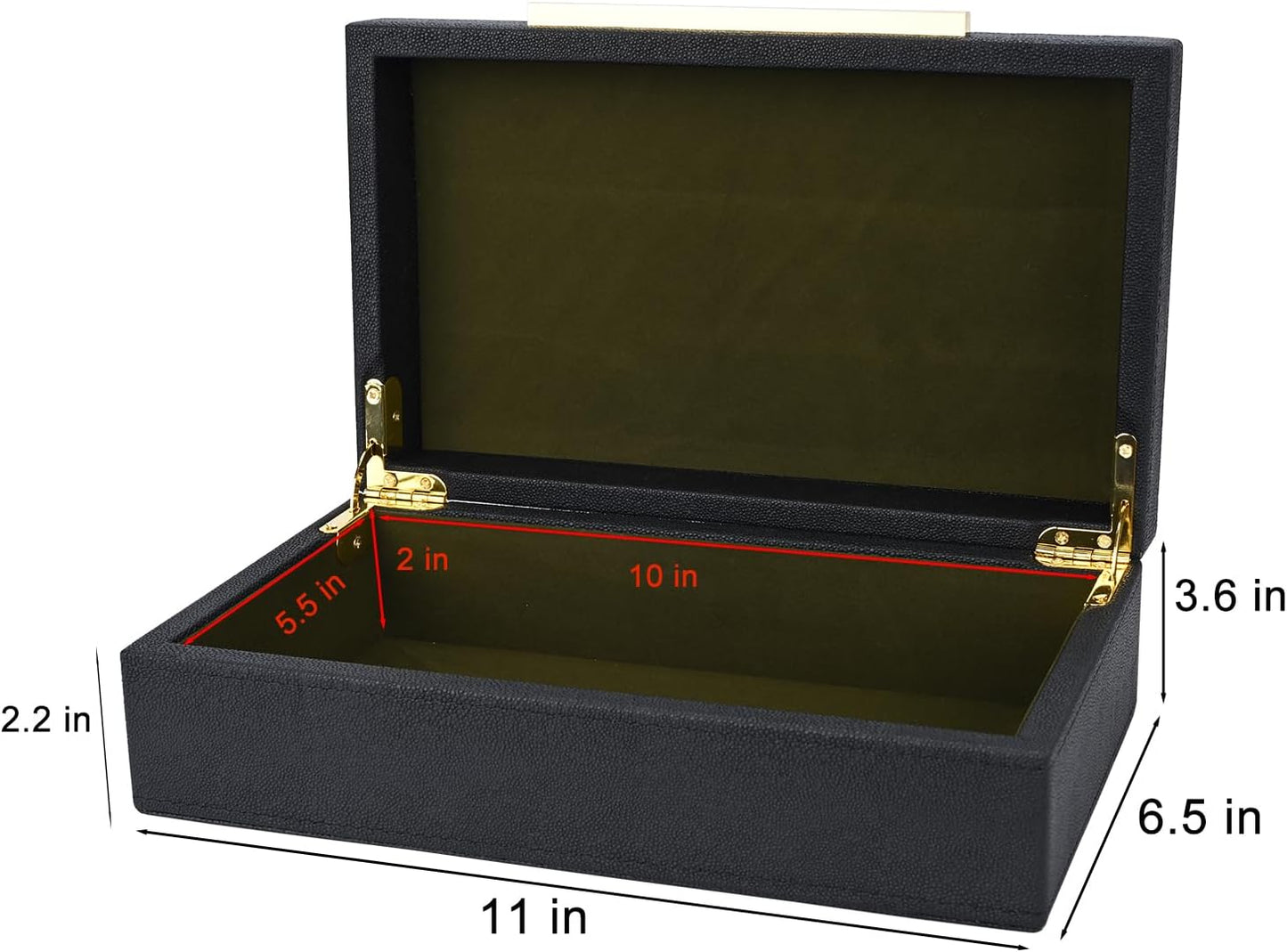Keepsake And Memory Storage Decorative Boxes / 11 In / Black-1