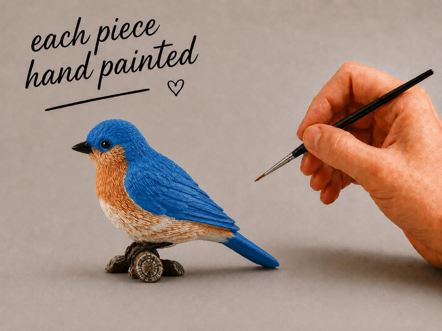 3" Perched on Branch Figurine / Bluebird