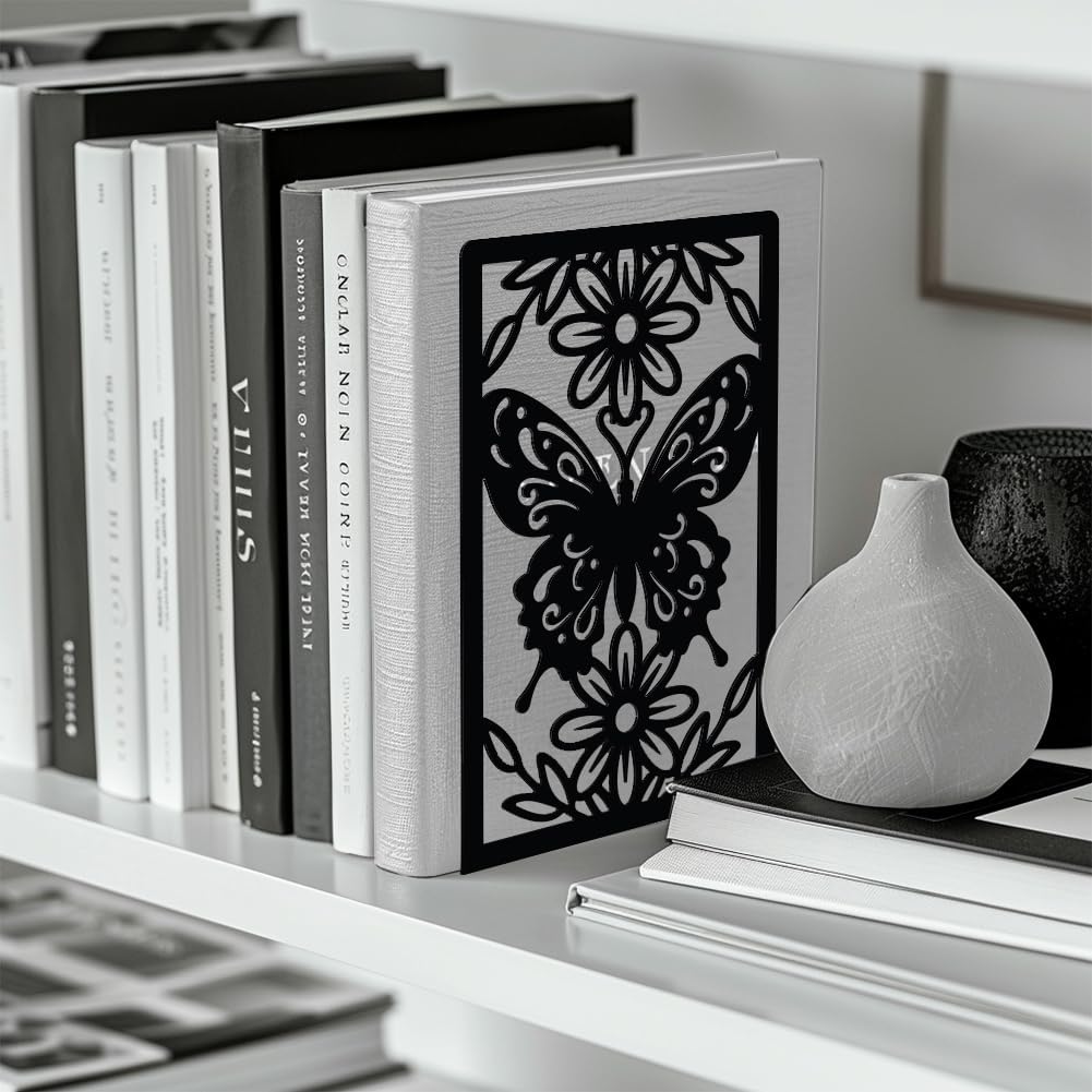 Metal Bookends / Heavy Duty Study Unique Creative / Butterfly