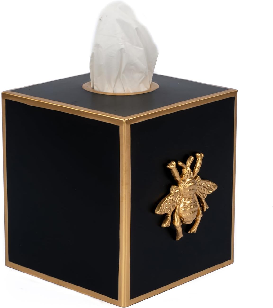 Jaye’s Studio Metal Decorative Tissue Box Holder / Black Bee / Regency