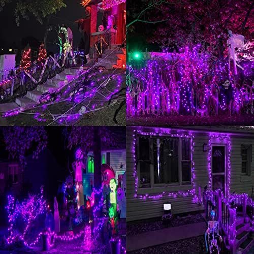 75.8FT 200 LED Extendable Purple Halloween String Lights Indoor Outdoor