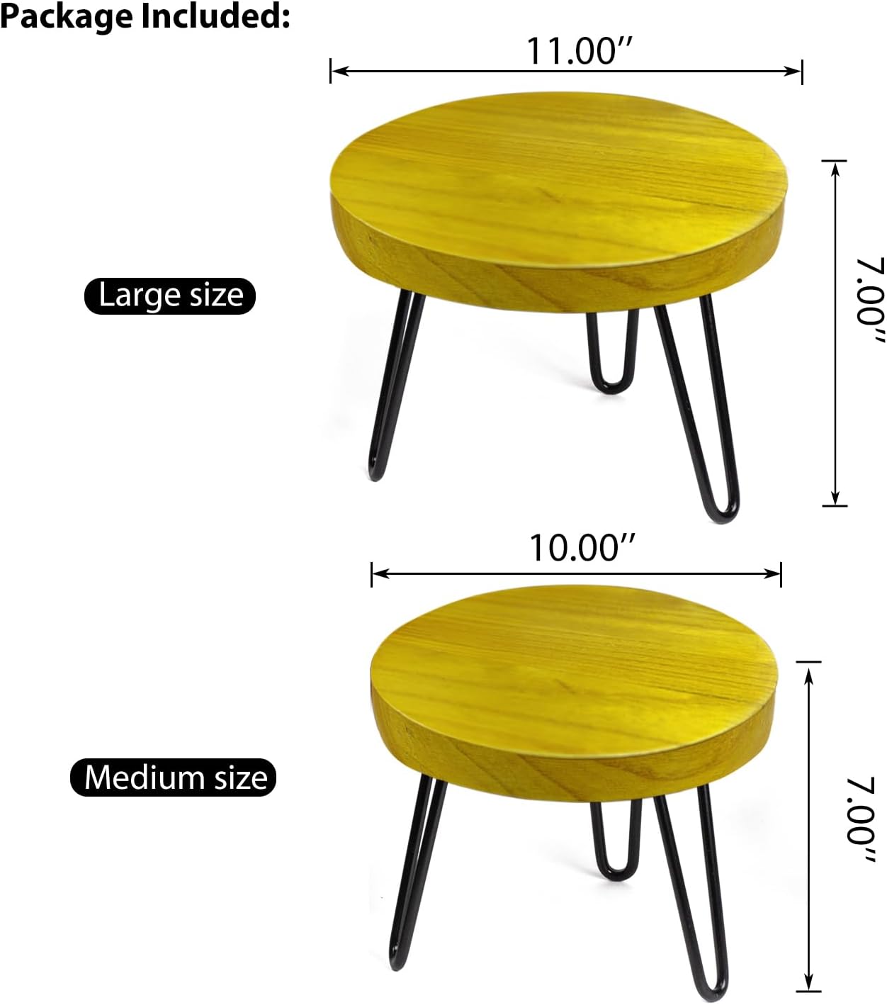 OBTAIN Plant Stand Indoor Outdoor, Wooden plant Stool, Mid Century Plant Stand for Indoor Plants, Wood Modern Plant