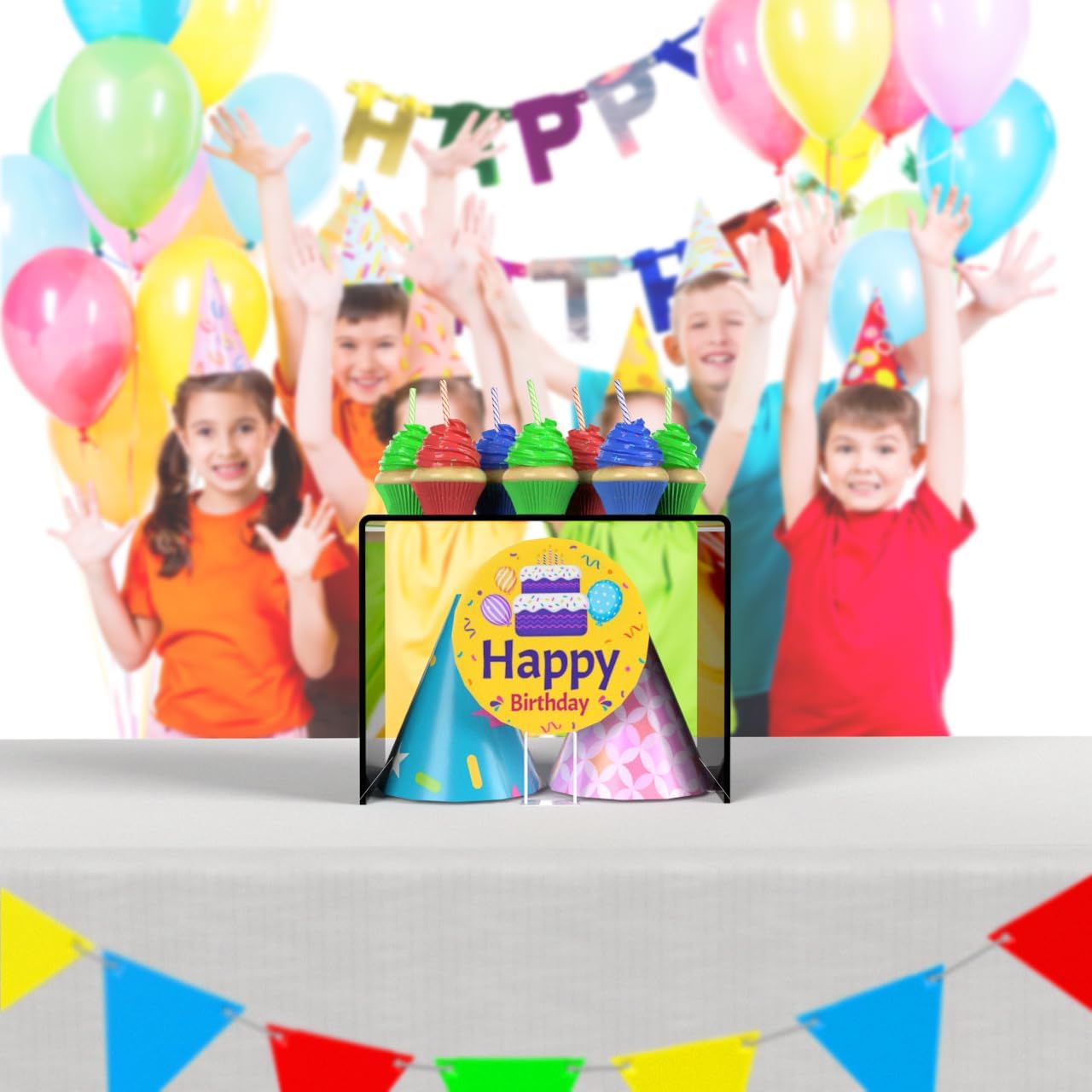 Marketing Holders Acrylic Riser Display Stand Black Plexiglass 10.5 Inch Wide x 6 Inch Deep x 8 Inch High Rectangular