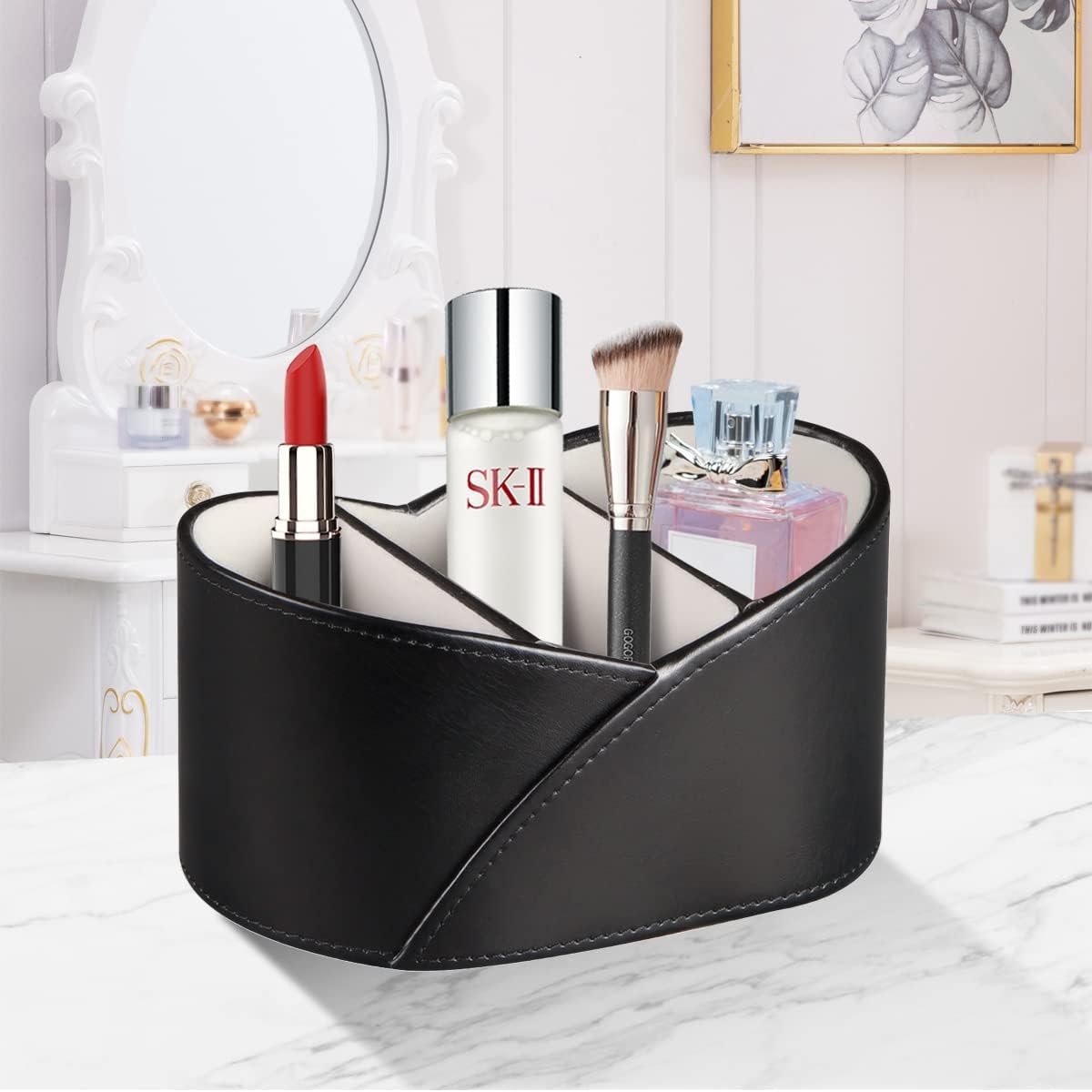 Leather Remote Control Holder / Remotes Holder / Black