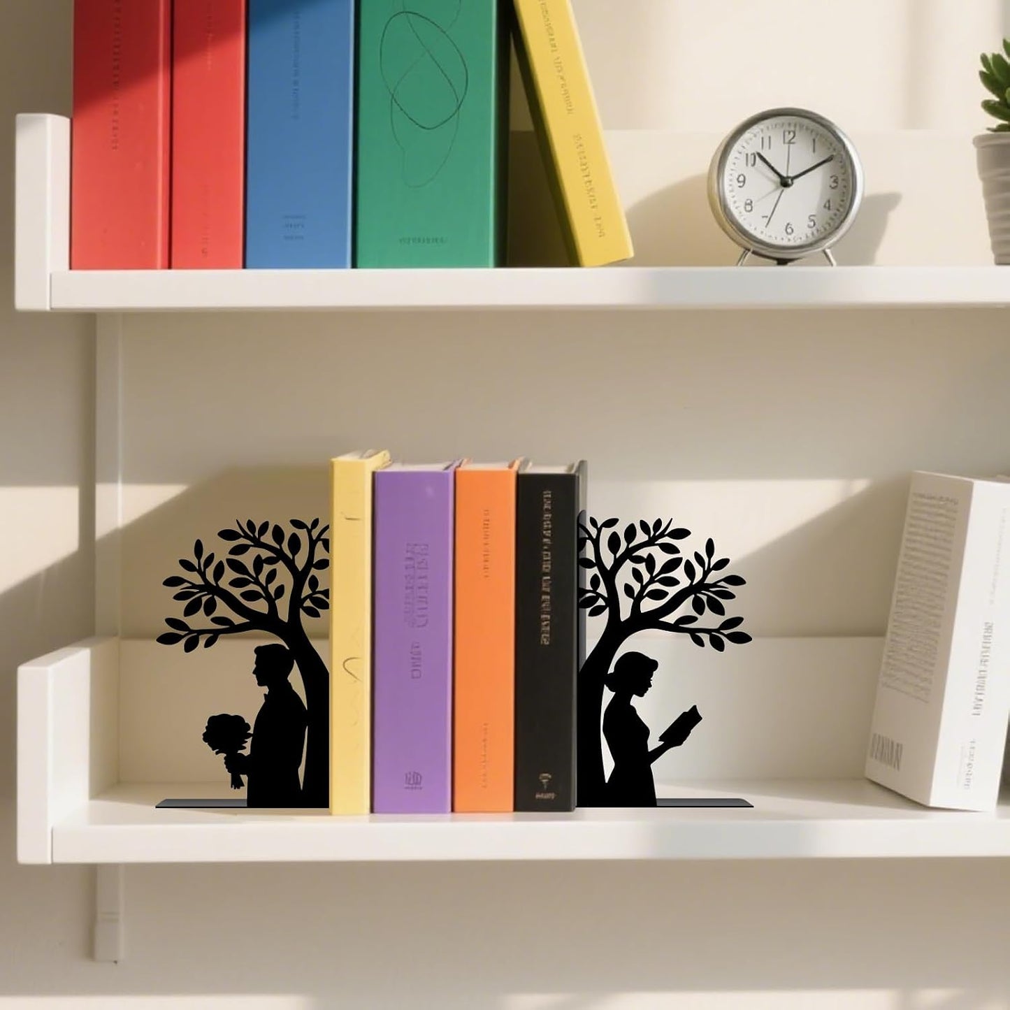 Metal Bookends Book Ends / Tree of Life / Black