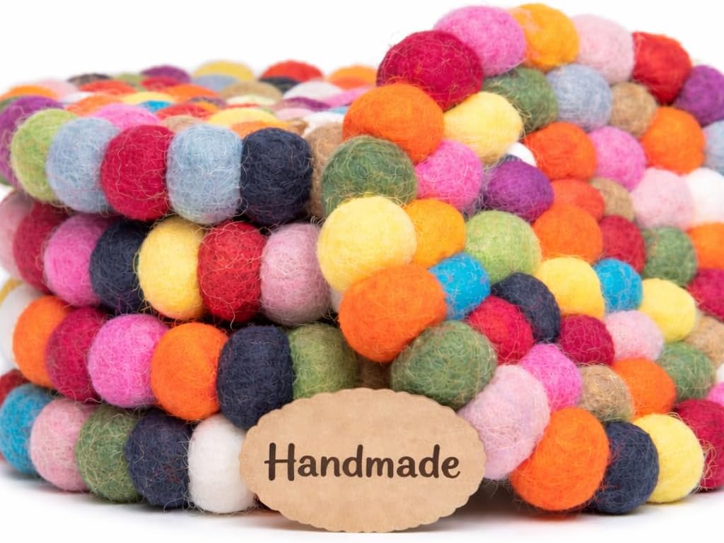 Felt Coaster Pads / Rainbow