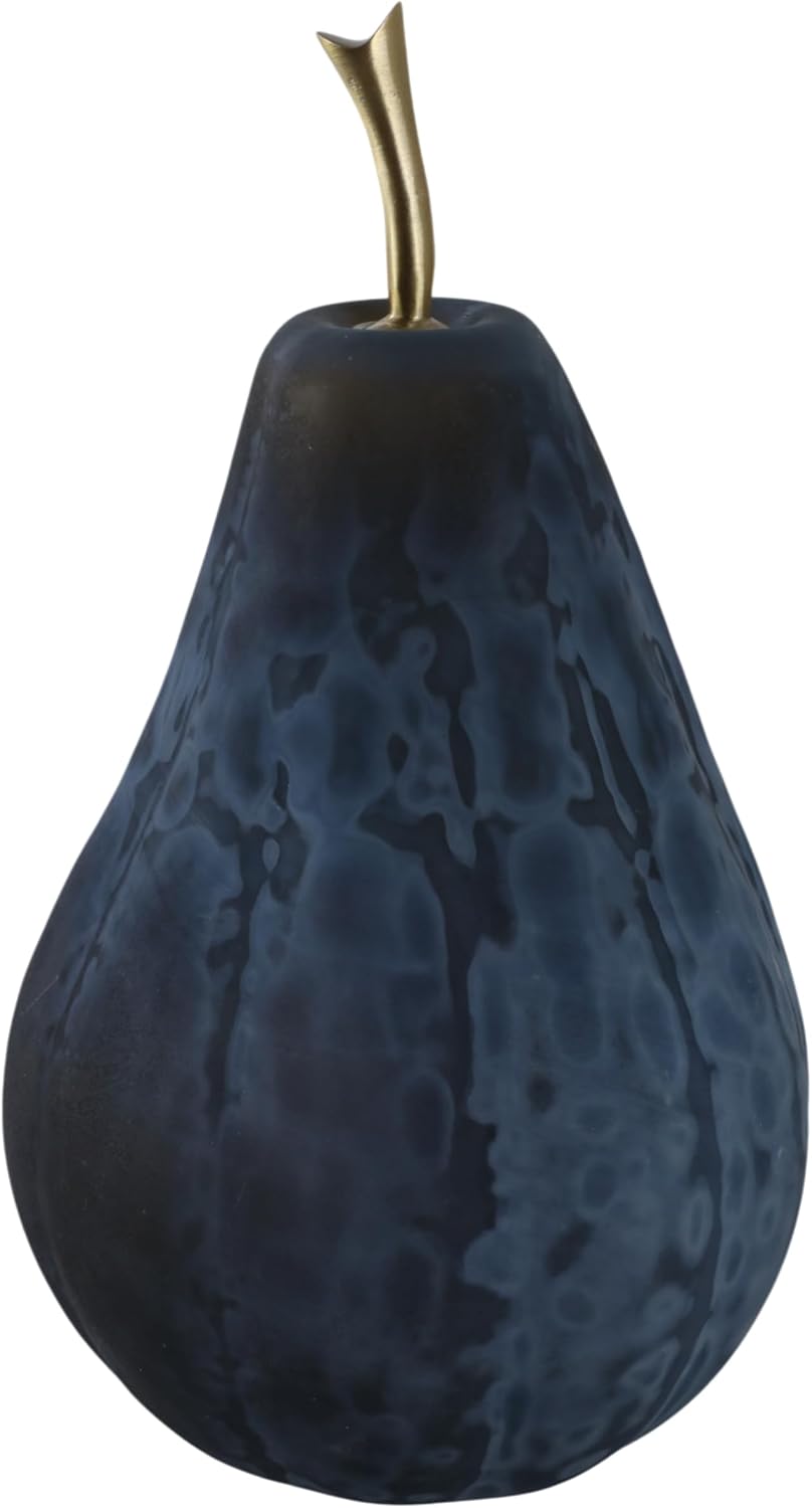 Unique Large Glass Pear Sculpture Figurine / Set of 12