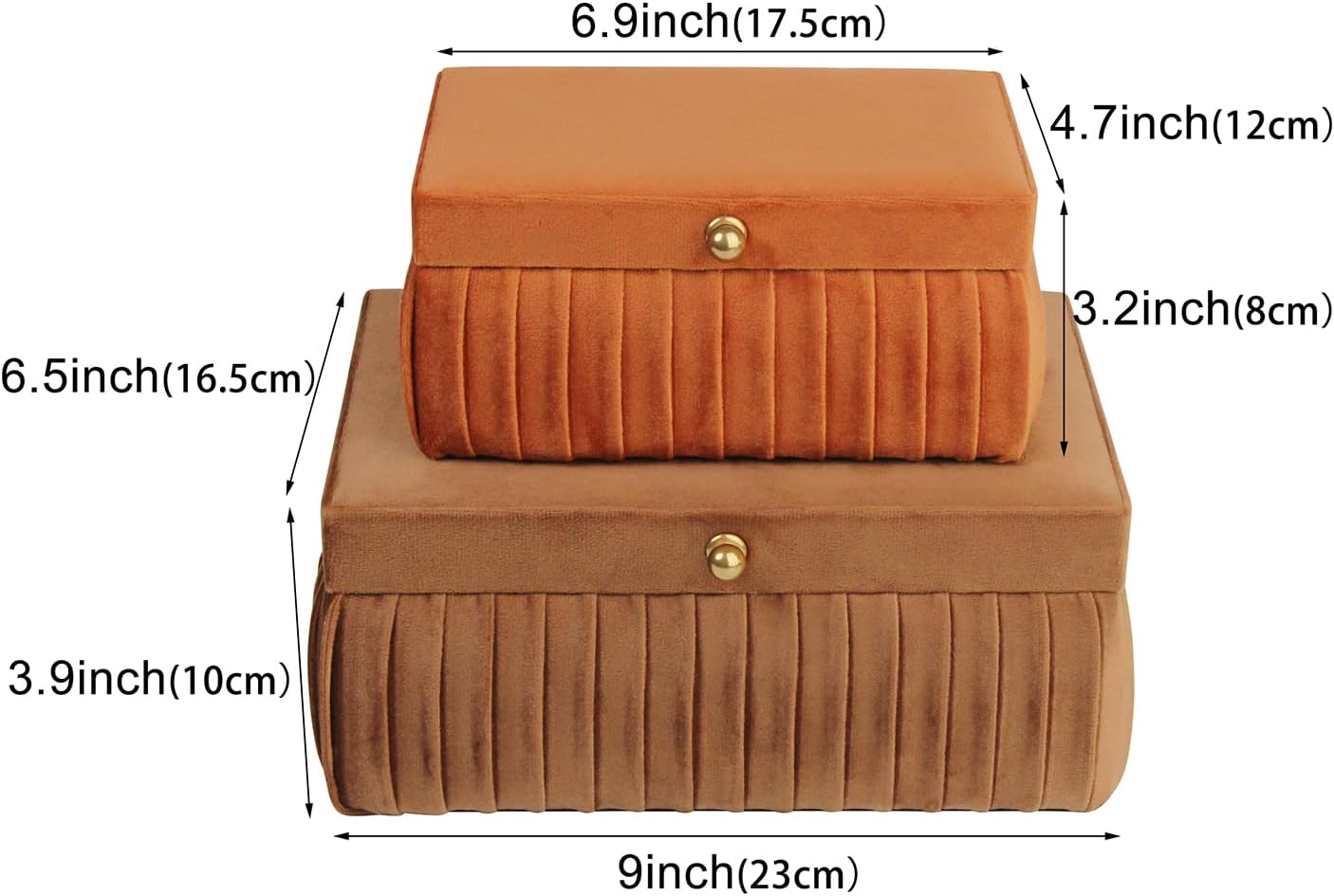 Velvet Decorative Boxes / Brown