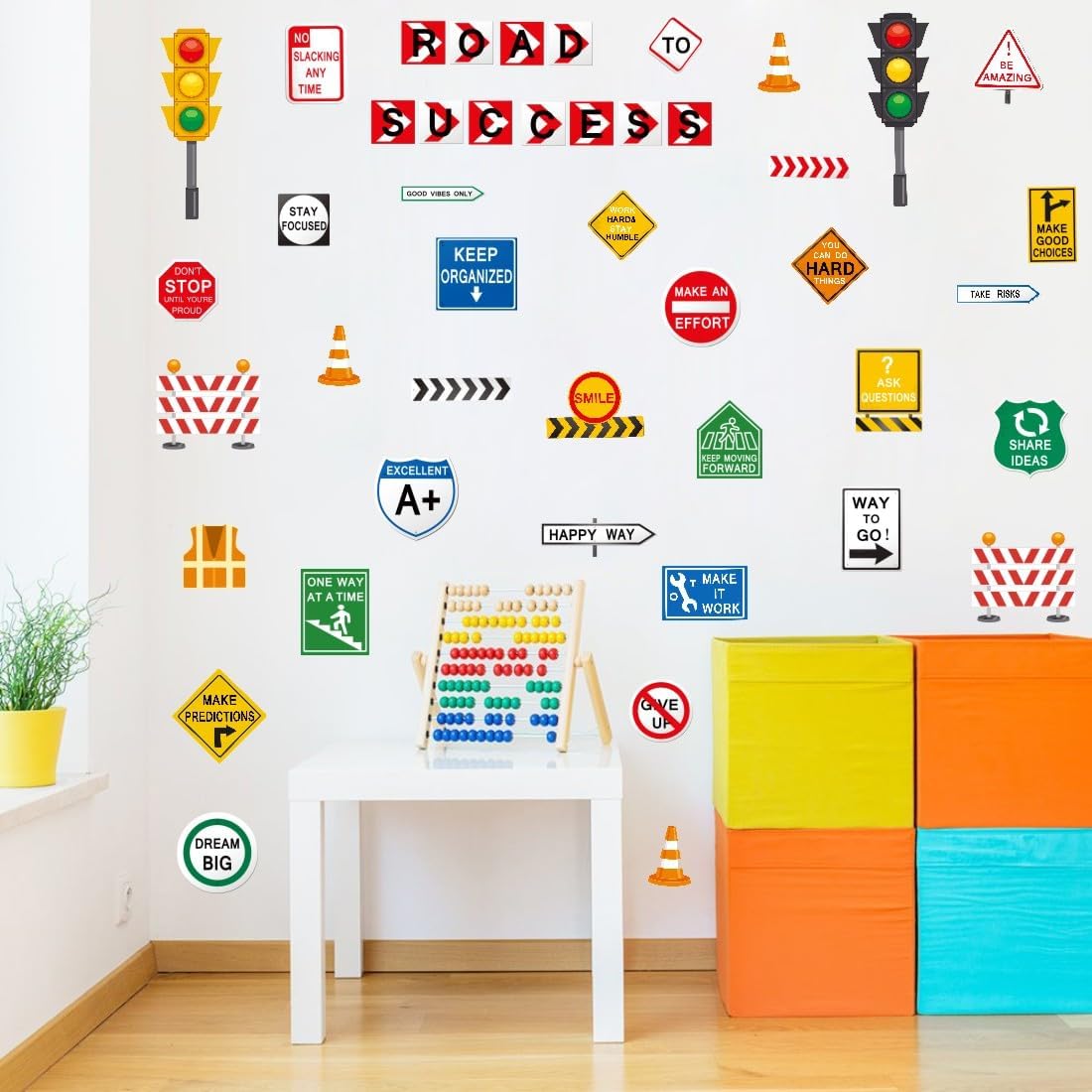 Wall Decal / Inspirational Quote Traffic Sign Vinyl Wall Stickers / Road To Success
