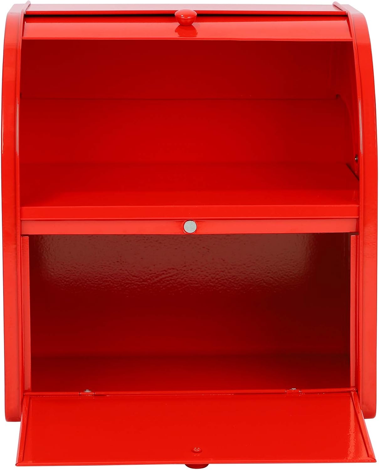 Bread Box, Metal Bread Box for Kitchen Countertop, 2 Layer Roll Top Bread Boxes, Stainless Steel Bread Storage, Kitchen