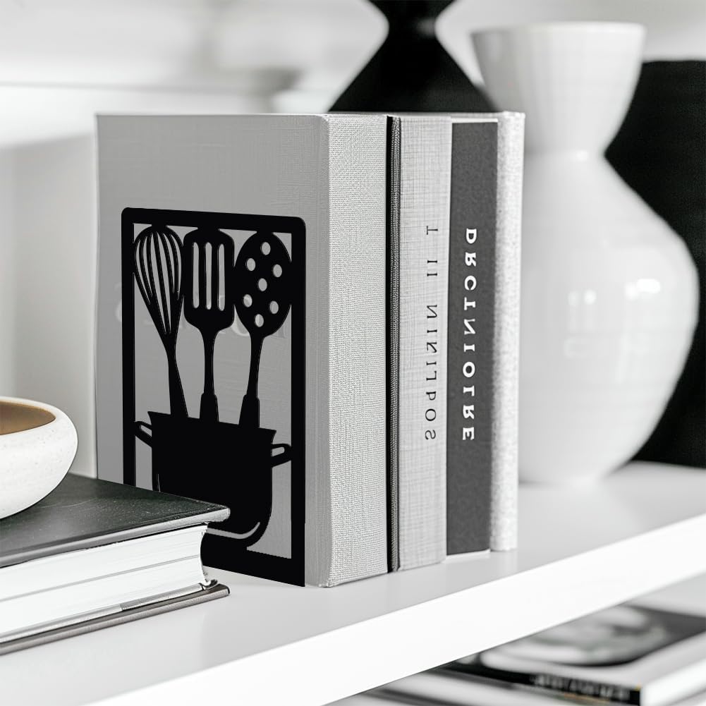 Metal Bookends Stopper Holder Stand / Kitchenware / 4.7 x 3.5 x 7